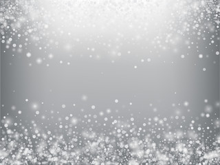 Winter Holidays Falling Snow Vector Background. 
