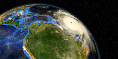 Fototapeta na wymiar Major Hurricane Earth from Space 3d illustration. Elements of this image are furnished by NASA