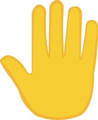 Vector illustration of a yellow hand emoticon