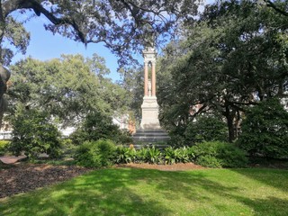 statue in the park in savannah, georgia
