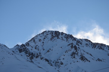 blue dusk over the mountains