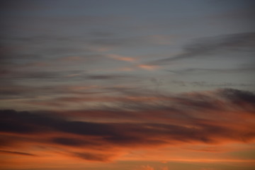 sunset in the clouds