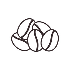 coffee beans line style icon vector design