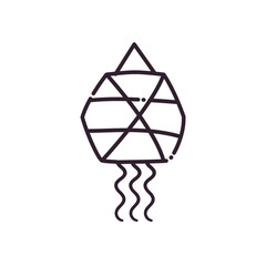 lantern line style icon vector design
