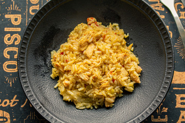 Yellow rice with chicken