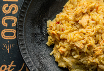 Yellow rice with chicken