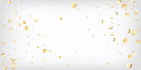 Gold, Silver Rich Flying Bokeh Confetti. Premium 
