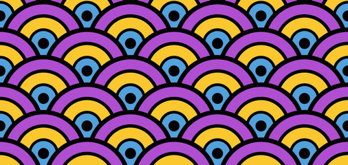 Chinese Seamless Wave Pattern. Bohemian Geometric Asian Print. Luxurious Japanese Wave 