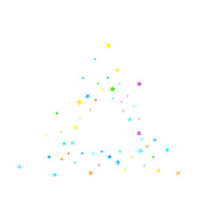 Fototapeta premium Rainbow Festive Confetti. Carnival Star Falling.