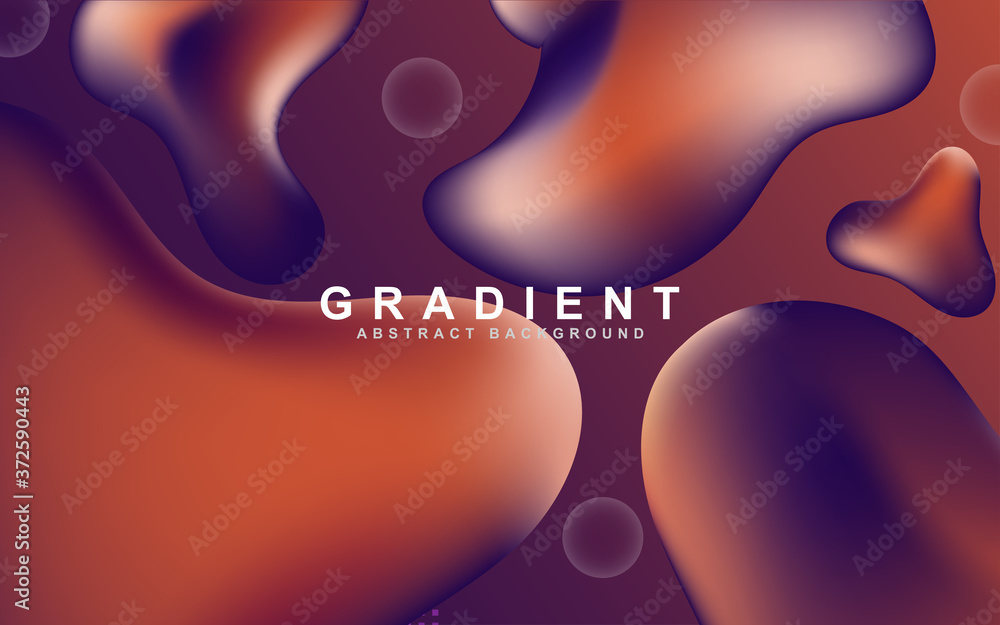 Poster modern gradient background with abstract shapes. vector 3d flow, liquid, and fluid composition. moti