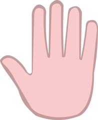 Vector illustration of emoticon of a hand