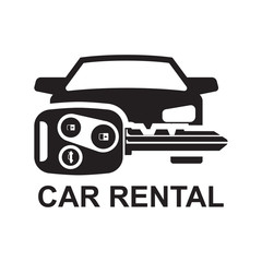 Car rental icon isolated on white background vector illustration.