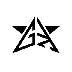 Initial Star Monogram Logo GK