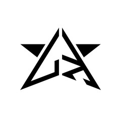 Initial Star Monogram Logo LK