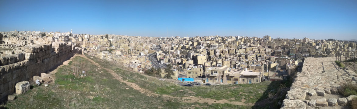 Panoramic view on Amman, Jordan
