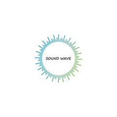 sound wave ilustration logo vector