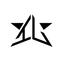 Initial Star Monogram Logo IL