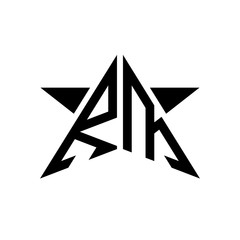 Initial Star Monogram Logo RM