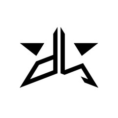 Initial Star Monogram Logo DN