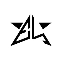 Initial Star Monogram Logo EN