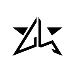 Initial Star Monogram Logo LN