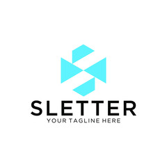 Fototapeta premium abstract symbol of letter s. template logo design. vector eps10