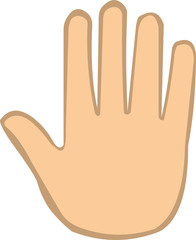 Vector illustration of emoticon of a hand