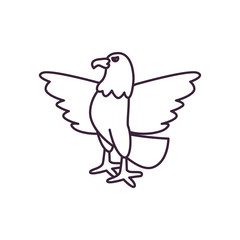 eagle bird line style icon vector design