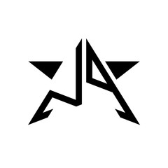 Initial Star Monogram Logo NP