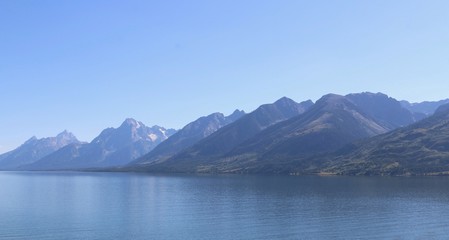 lake and mountains
