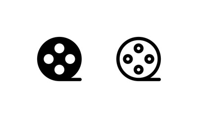 Film strip icon. Outline and glyph style