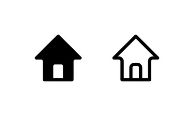 Fototapeta premium Home icon. Outline and glyph style