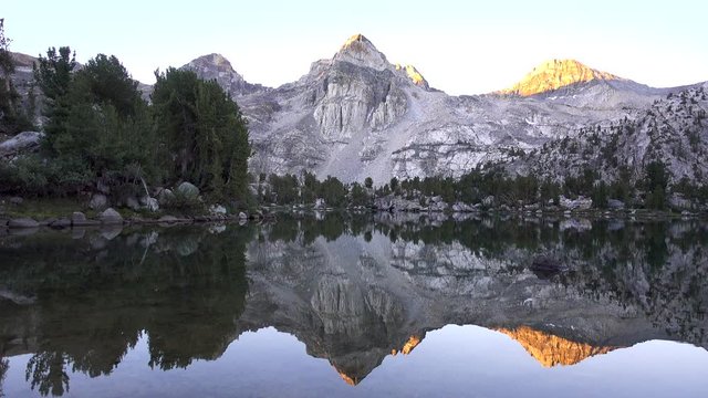 Painted Lady Mountain with Water Reflection at Sunrise