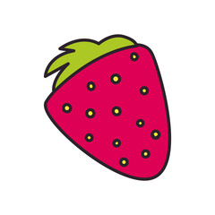 strawberry line and fill style icon vector design