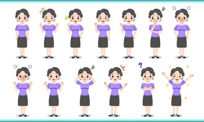 アクティブな年配の主婦