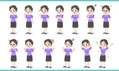 アクティブな年配の主婦