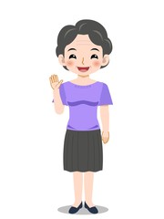 アクティブな年配の主婦