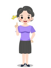 アクティブな年配の主婦