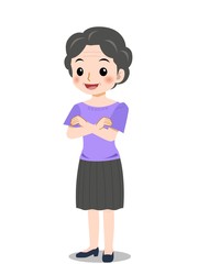 アクティブな年配の主婦