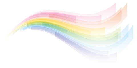 虹色の曲線　抽象的な背景