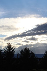 sunset in the sky