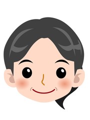 ピンクの服を着た中年女性