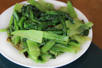 Stir-fried Chye Sim in Tibet, China 