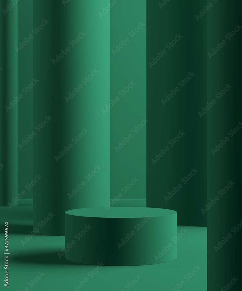 Poster abstract background, mock up scene with podium geometry shape for product display. 3d rendering