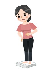 ピンクのTシャツを着た中年の女性