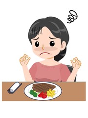 ピンクの服を着たおばさん