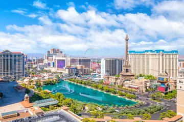 Photo sur Aluminium Las Vegas Aerial view of Las Vegas strip in Nevada
