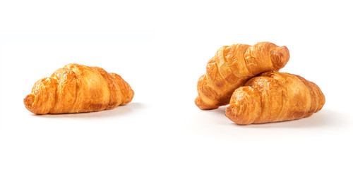 Croissant isolated on white background.