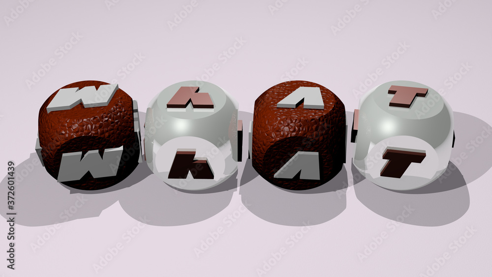 Poster combination of what built by cubic letters from the top perspective, excellent for the concept prese