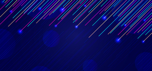 Colorful line pattern star fall concept light flare abstract  background